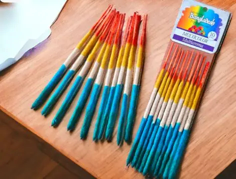 Sahumerio Triple Multicolor  x 10